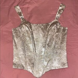 Jessica McClintock Vintage Elegant Brocade Corset Top size XS